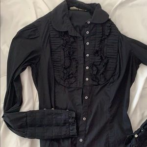 ZARA Black long sleeve blouse